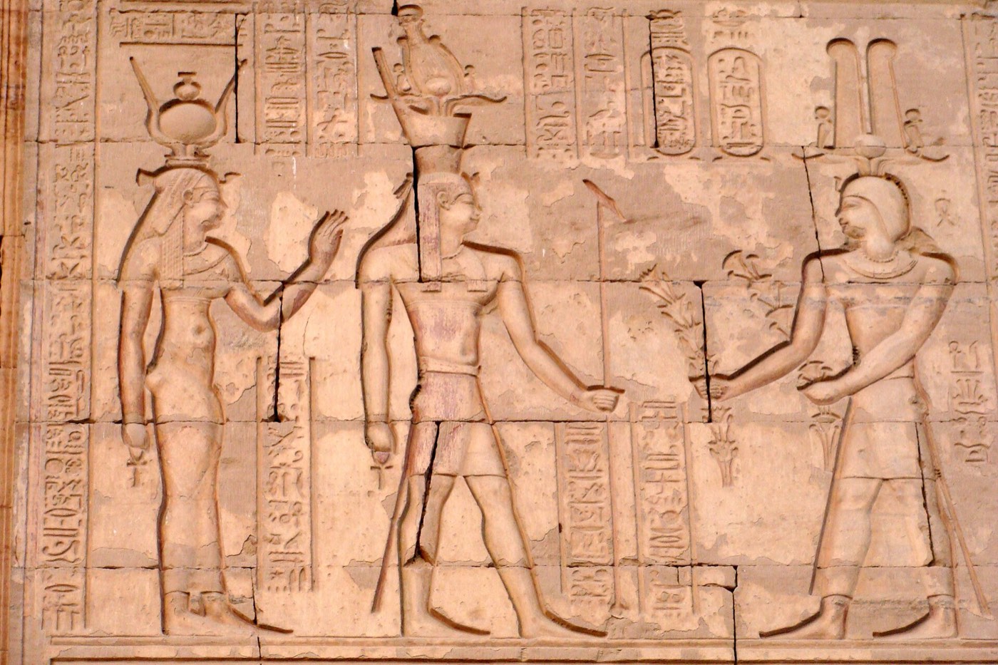 Reliefs at the Kom Ombo temple