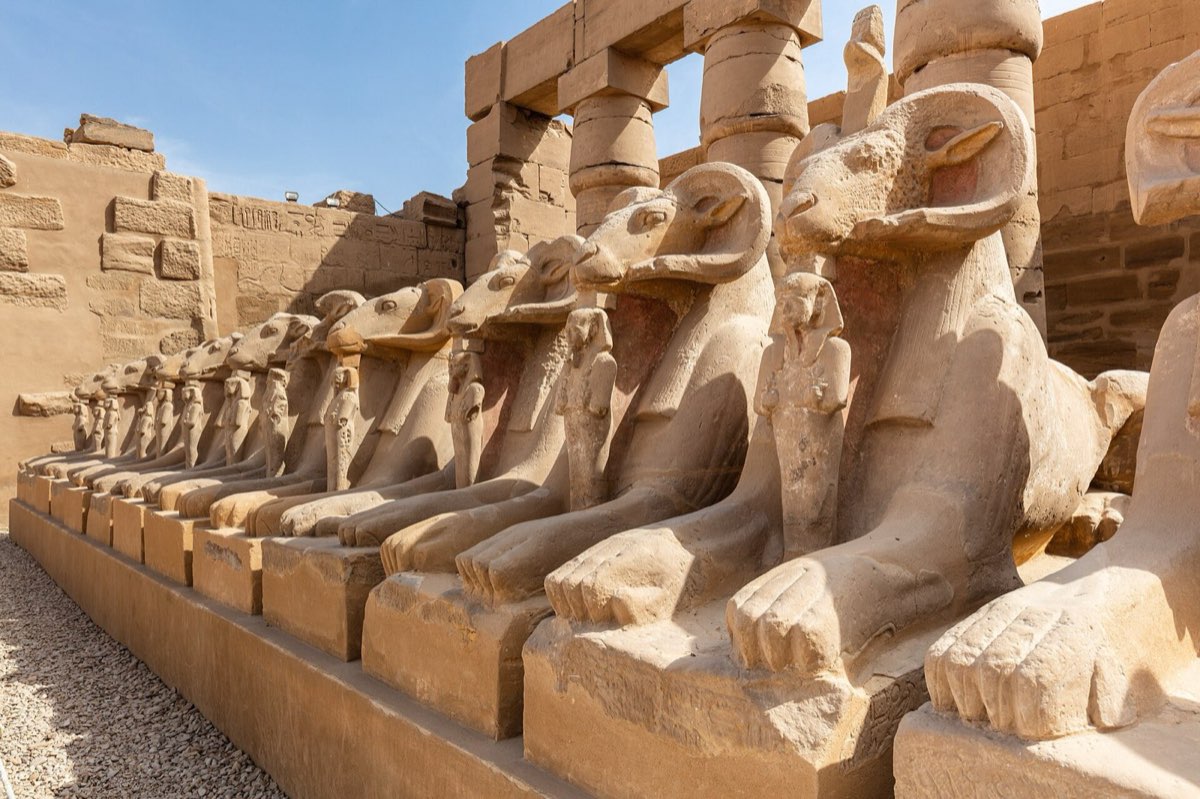 Luxor Temple at the entrance pylon
